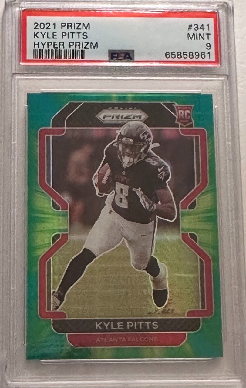 2021 Panini Prizm Kyle Pitts Hyper Prizm RC /175 #341 PSA 9 Mint Falcons