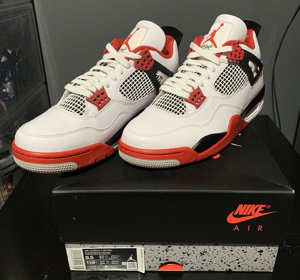 Jordan 4 Retro OG Mid Fire Red NIB DS Size 9.5 194499969945| eBay