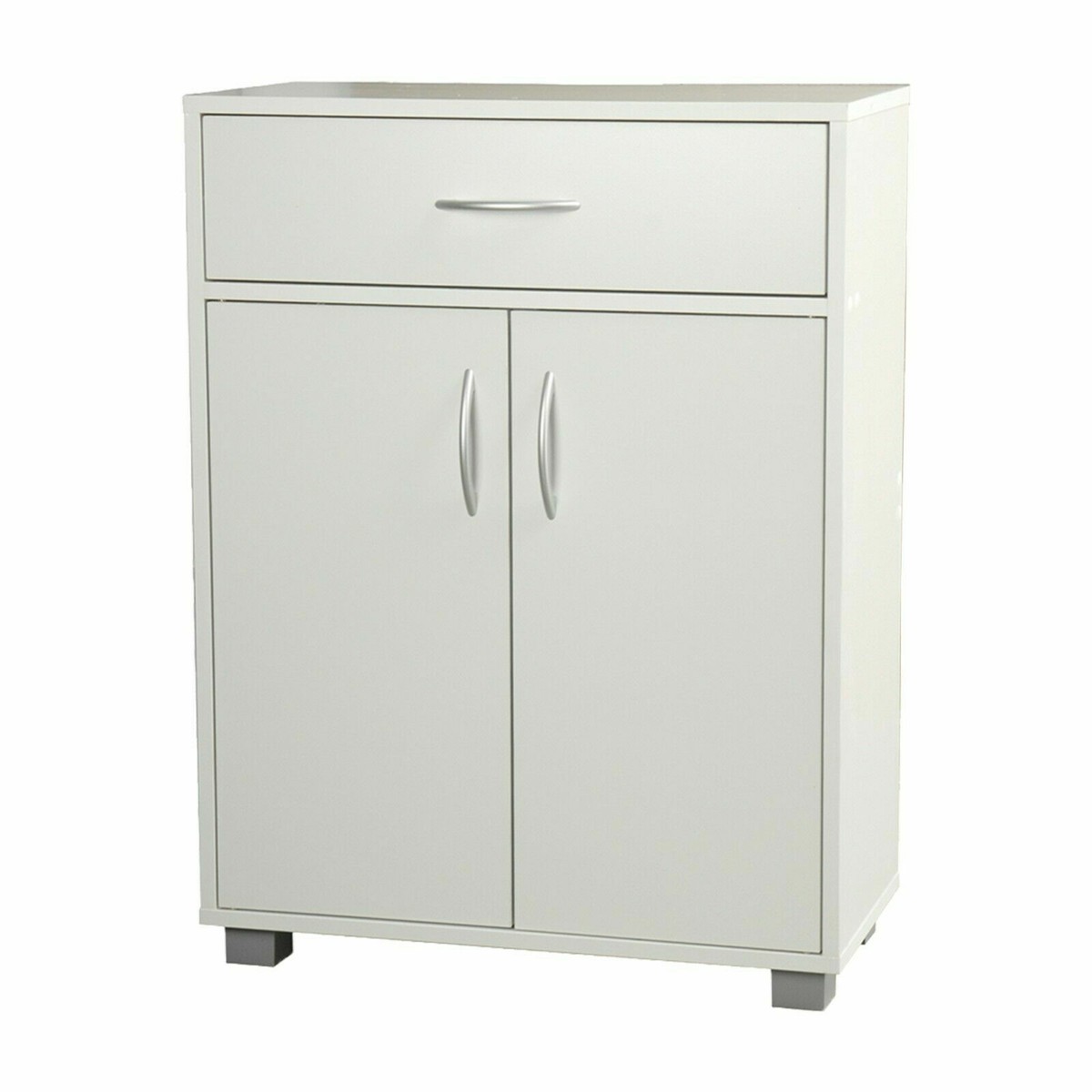 White Wooden Free Standing Cabinet Hallway Living Room Bedroom