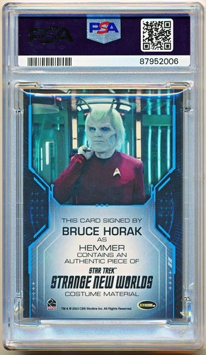 Star Trek Strange New Worlds Season 1 Bruce Horak Relic Autograph PSA 10 - QTY - Picture 2 of 2