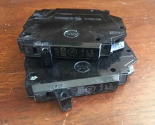 GE SPole 20 amp Slim Snap-on Half Space Circuit Breakers Type HACR Set of (2)