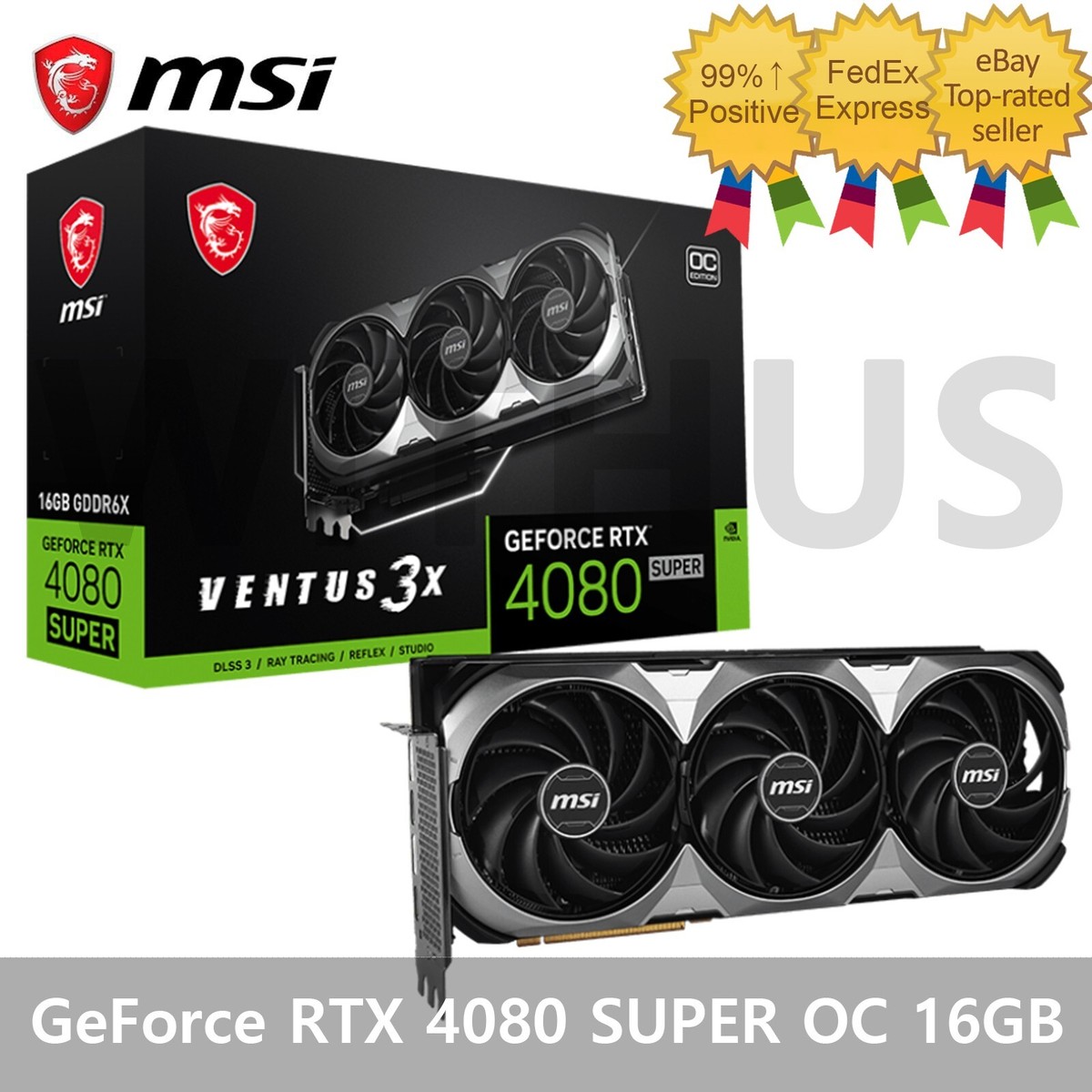 MSI NVIDIA GeForce RTX 4080 SUPER VENTUS 3X OC D6X 16GB MSI NVIDIA GeForce RTX 4080 SUPER VENTUS 3X OC D6X 16GB