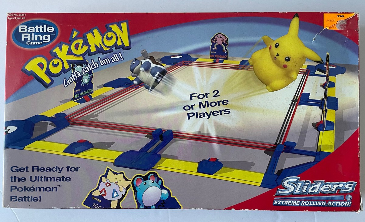 Rare Vintage Pokemon Battle Ring Game Sliders w/ Pikachu and