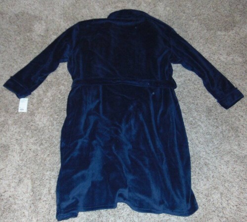 Sonoma Robe Men's Plus 3X/4X Bathrobe Blue Plush Belted Knee Length Winter - Picture 7 of 7