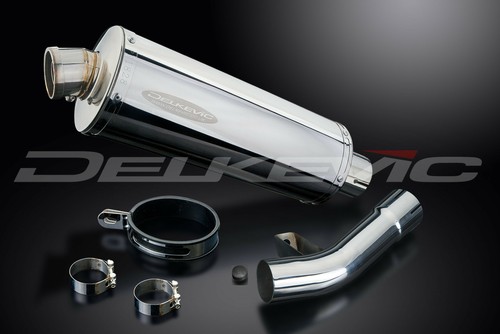 SUZUKI GSF650 BANDIT 2007-2014 350mm OVAL STAINLESS BSAU SILENCER EXHAUST KIT - Picture 3 of 5