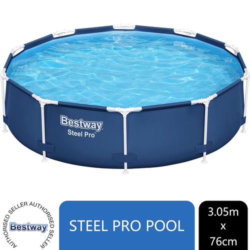 10|12ft BestWay Steel Pro Frame Swimming Pool Set Round Above Ground Filter Pump - Picture 15 of 17