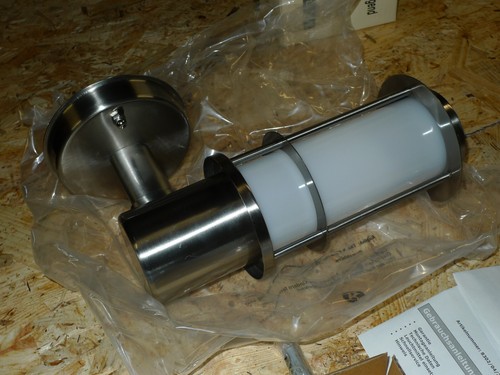 Edelstahl Außenleuchte Wandleuchte E27 Lampe D45 Außenlampe Wandlampe Leuchte - Bild 10 von 14