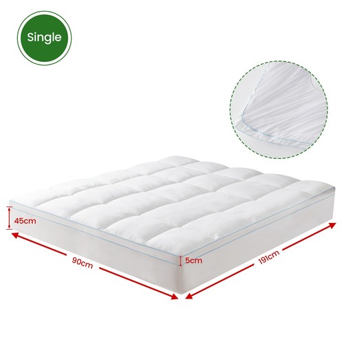 Bamboo Mattress Topper Pillowtop Protector Cover 1000GSM 16"Deep Pocket All Size - Picture 15 of 20