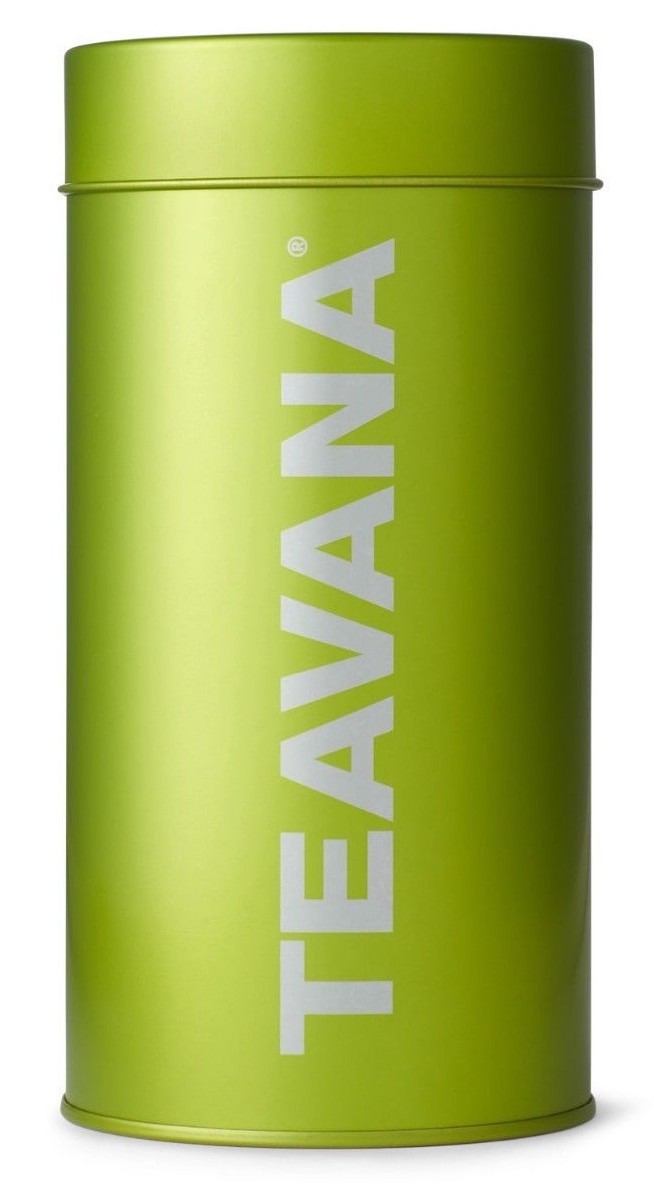 Teavana Perectea Lime Green 8oz Loose Leaf Tea Tin Canister Storage Container eBay