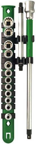 PRO 1/2&3/8" Dr Short Tooth Sockets Set with 3-Way T-Handle Wrench Set 4-19mm - Picture 4 of 8