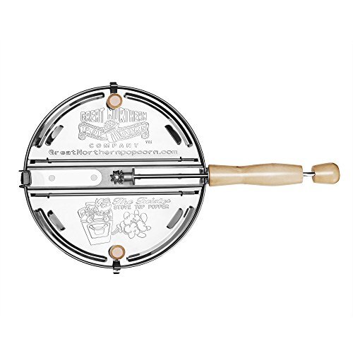 POPCORN POPPER Stainless Steel Stove Top 6-1/2-Quart By GREAT NORTHERN POPCORN - Picture 9 of 10