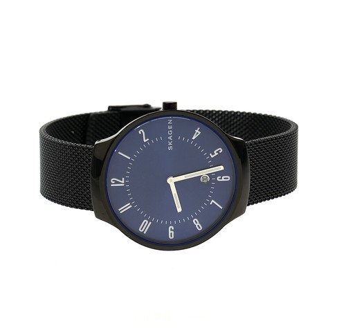 Skagen Men's Black Grenen Mesh Strap Watch 1403