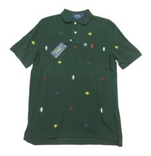 Polo Ralph Lauren Green Embroidered Classic Fit Mesh Short Sleeve Polo Shirt