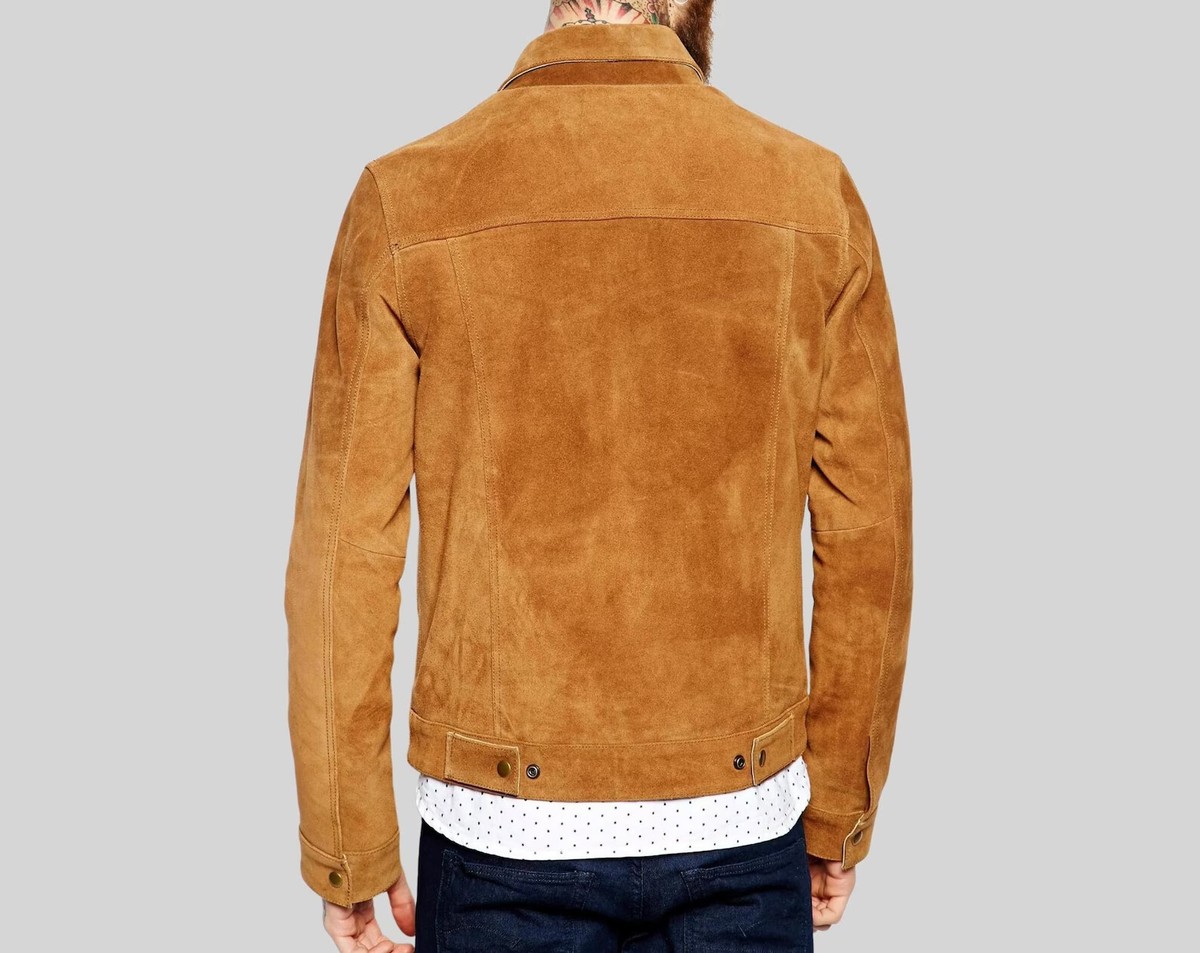 ジャケット・アウター 90s vintage suede Leather tracker jacket MenVintage 90s Leather Jacket Suede ￼ Soft Shell Zip Up