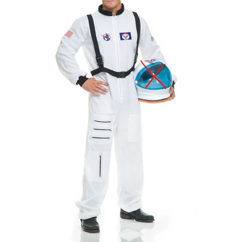 Child White Astronaut Jumpsuit Costume 