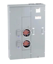 Square D MP42200 400 Amp w/2 Gang 200A Meter EUSERC OH/UG as WEP4212