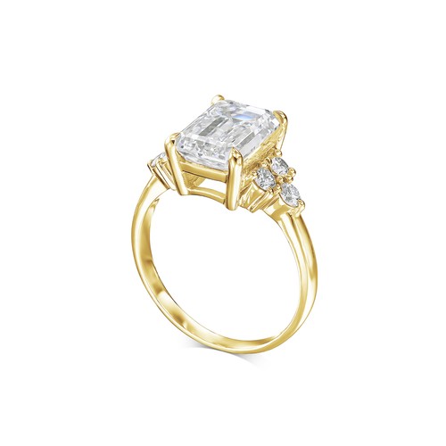 Diamond Engagement Ring VS1 F 3.25 Ctw Lab Created 14k White Gold IGI Special - Picture 7 of 8