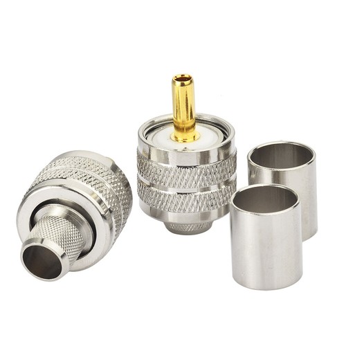 10 x PL-259 UHF Crimp Plug RF Connector for RG8 LMR400 RG213 RG214 Coaxial Cable - Picture 5 of 5