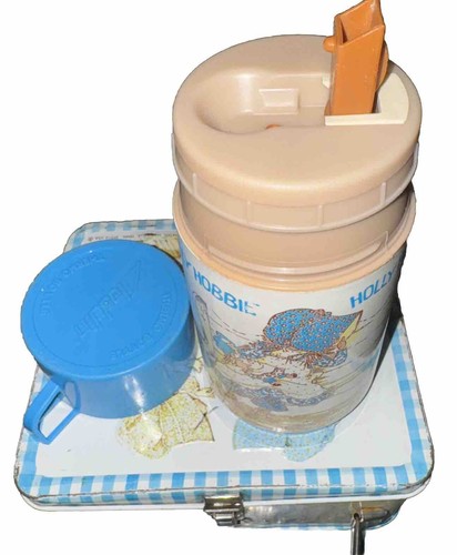 Vintage 1979 Holly Hobbie Metal Lunchbox & Thermos By Aladdin American Greetings - Picture 10 of 21