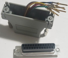 Customizable RJ45 Male  DB25 Female Adapter Jack Serial Network Cat5e Cat6 8P8C