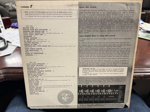 Authentic Sound Effects Volume 7 Jac Holzman LP 1964 ELEKTRA EKS-7257 - Picture 2 of 2