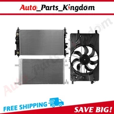 Electric Radiator Condenser Cooling Fan Kit For 2010-2015 Chevrolet Cruze 1.8L