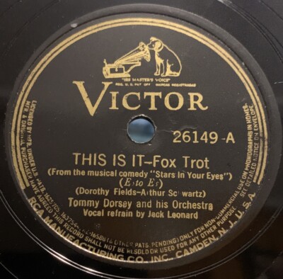 Tommy Dorsey - This Is It / It s All Yours - Victor 26149 EX