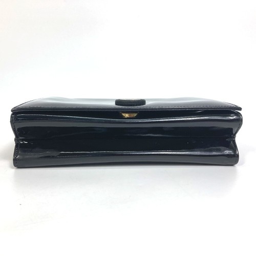 TIFFANY&Co. Circle logo vintage Hand Bag Patent Leather Black - Picture 7 of 12