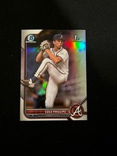 Cole Phillips 2022 Bowman Draft #BDC-90 1st Chrome Refractor Atlanta Braves