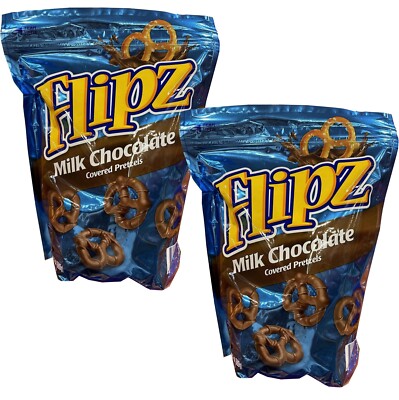 Packs FLIPZ Milk Chocolate Covered Pretzels 24 Oz Bag