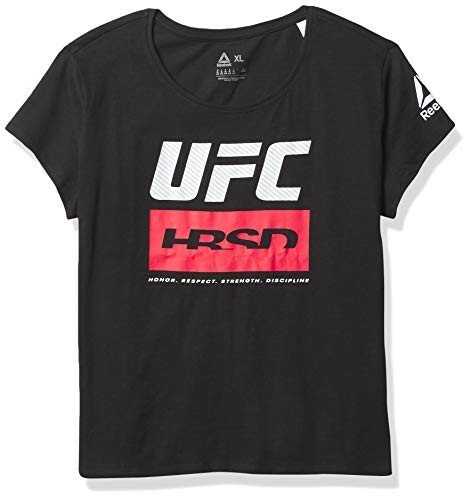 Reebok Women's Black UFC Fan Gear Fight Week T-Shirt FT1262