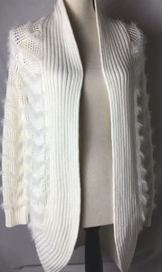 Candies-Womens-White-Cardigan-Opened-Soft-Long-Sleeve-Medium