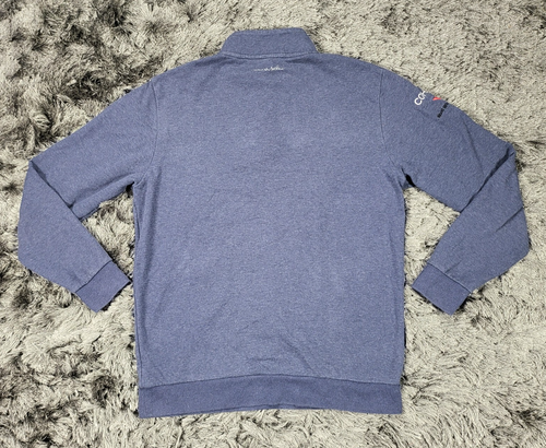 Sudadera de golf Travis Mathew para hombre mediana azul algodón cohesidad 1/4 cremallera pulóver - Imagen 5 de 21