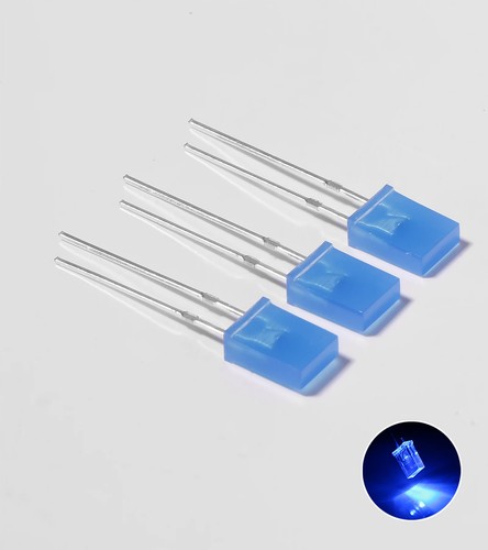 100 Stck. 257 234 Quadrat LED Weiß Rot Gelb Grün Blau Leuchtdiode Kit - Bild 15 von 28