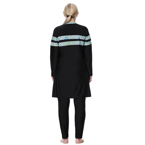 Traje de baño burkini de cubierta completa modesto talla grande para mujer ropa de playa islámica - Imagen 12 de 42