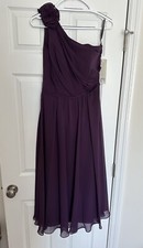 Gather Gown Dress Size 4 Single Shoulder Bridesmaid Prom NWT Free Shipping