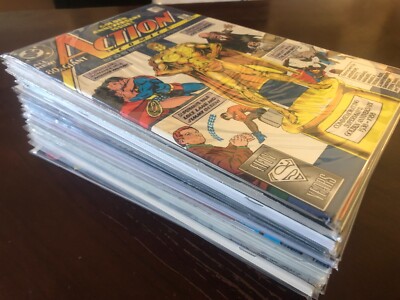 30x vintage SUPERMAN mixed LOT! 80s 90s+ ACTION 598! ADV OF...! MAN OF STEEL 1-6