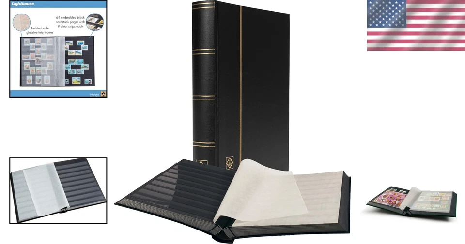 Libro de almacenamiento de gran capacidad con tiras transparentes - Almacena de forma segura tu colección de sellos Foto 2 de 4