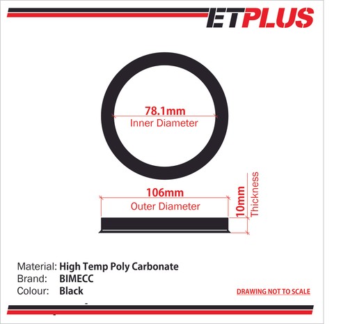 Spigot Rings 106 - 78.1 (106mm - 78.1mm) Wheel Hub Centre Rings - Picture 2 of 3