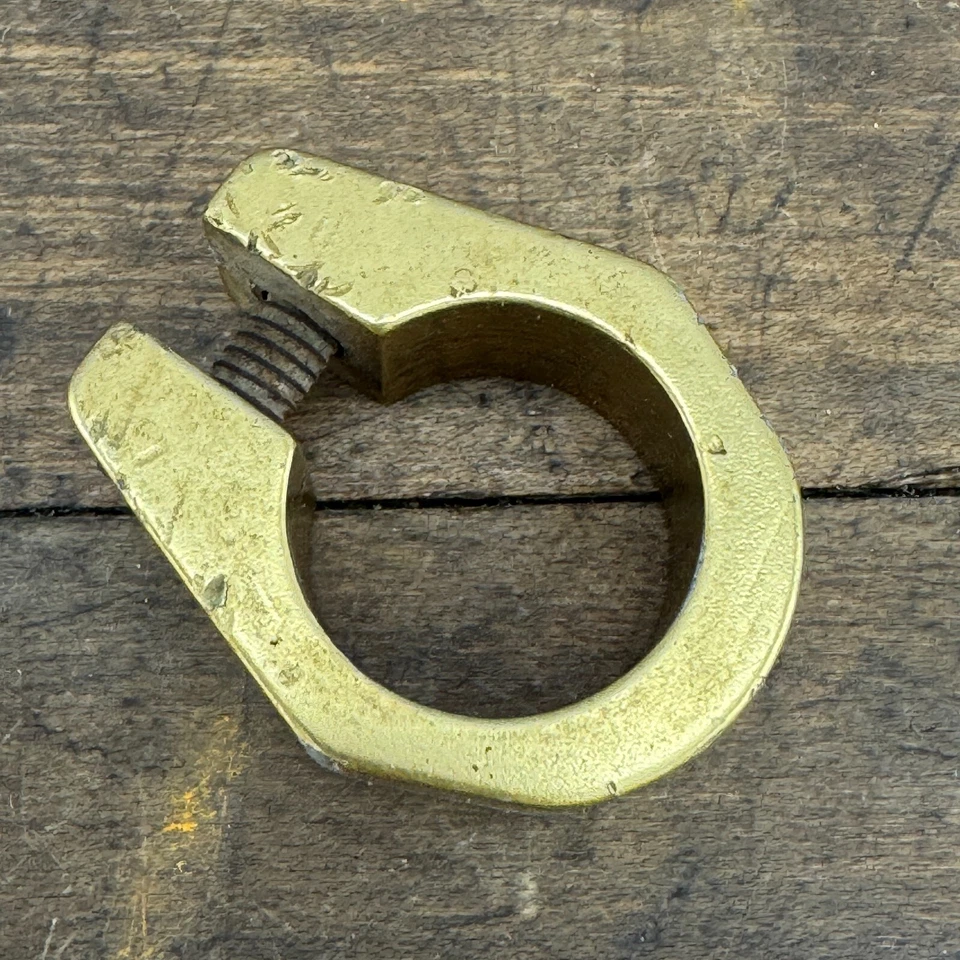 Abrazadera de tija de sillín BMX calibre XC dorada 25,4 mm vintage años 80 BMX vieja escuela Foto 3 de 4