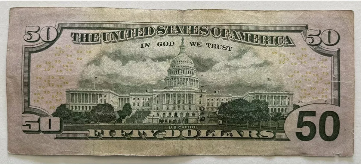 $50 Dollar Bill *STAR NOTE* Rare Low Print Low Run Size