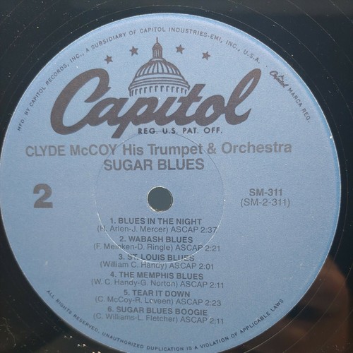 Sugar Blues Clyde McCoy His Trumpet And Orchestra Vinyl LP SM-311 1976 Capitol - Picture 7 of 7