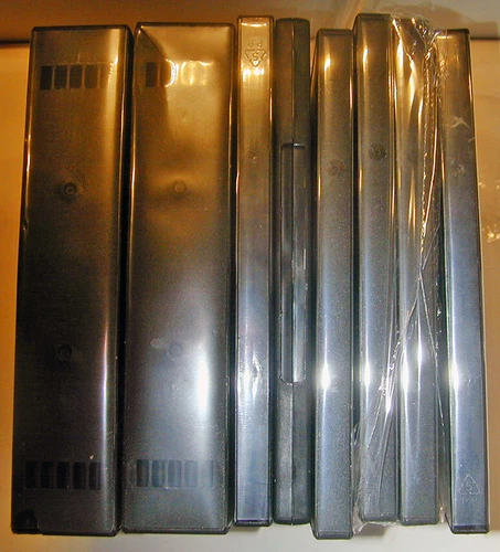 DVD-Versandhüllen, 2x12 u. 6x2 DVD o. CDs, schwarz, NEU