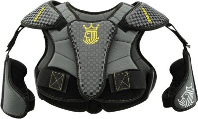 Brine Youth LoPro Prodigy Lacrosse Shoulder Pads Black Gray Small 