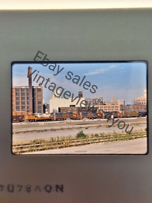 Kodachrome Train Slide 1980s ICG 7712 Locomotives 1984 Illinois