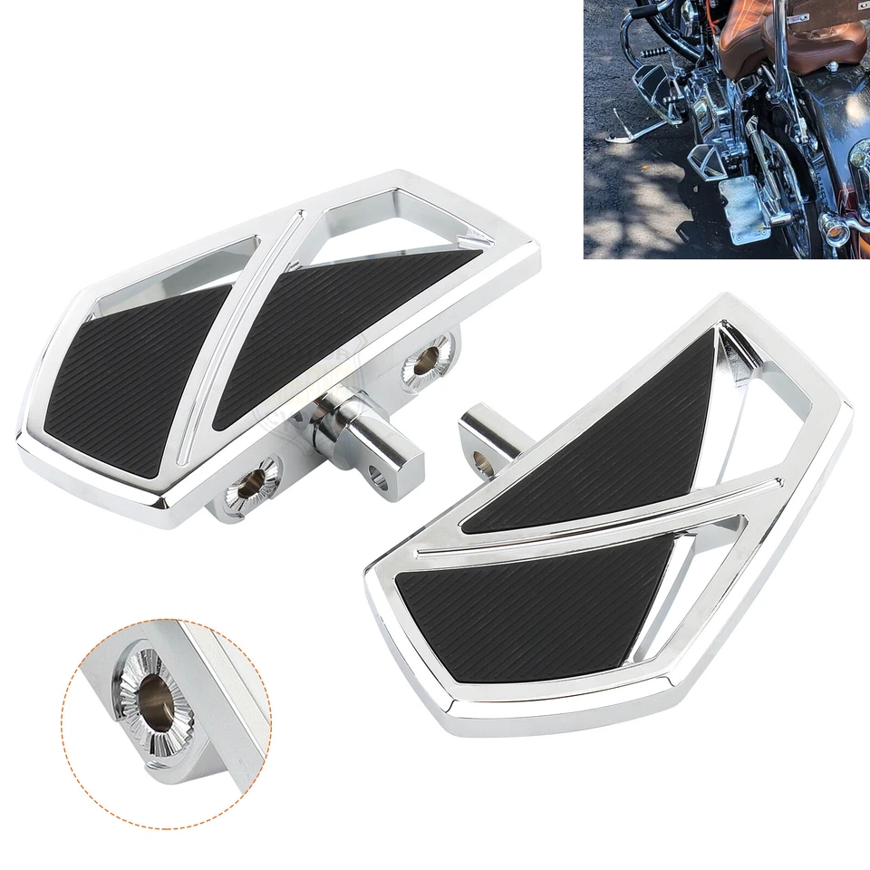 Chrome Phantom Floorboards Footboards For Harley Touring Road King Electra Glide Foto 2 de 4