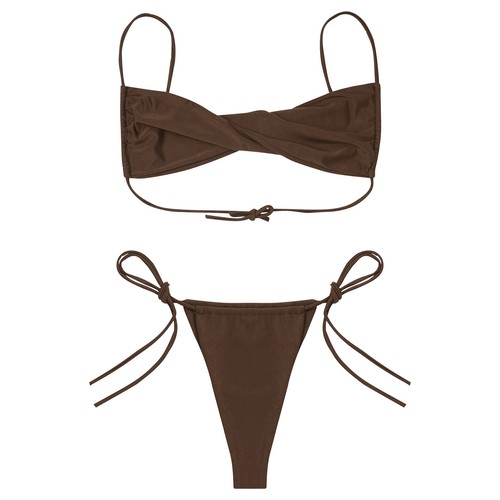 Women's Swimsuit Party Top With Underwear Drawstring Bikini Bathing Pad Exotic - 第 50/126 張圖片