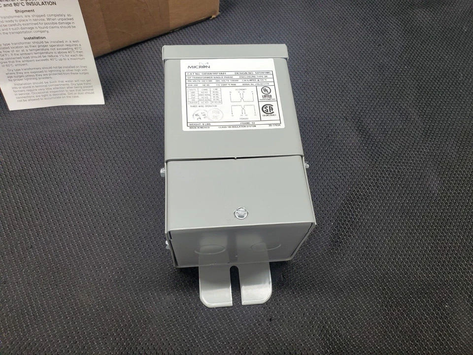 NEW Micron G050A1KF1A01 Low Voltage General Purpose Transformer - Image 3 of 4