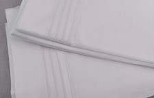 FRETTE HOTEL CRUISE PERCALE STANDARD PILLOWCASES 4 LINES WHITE EMBROIDERY ITALY