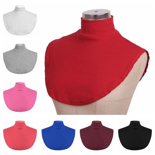 Detachable Cotton Turtleneck False Dickey Mock Collar Neckline Blouse Neck Bib - Picture 2 of 68